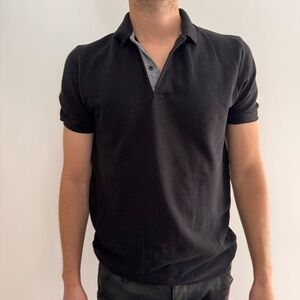 SIMONS LE 31 Men's Black Organic Cotton Polo Shirt - M